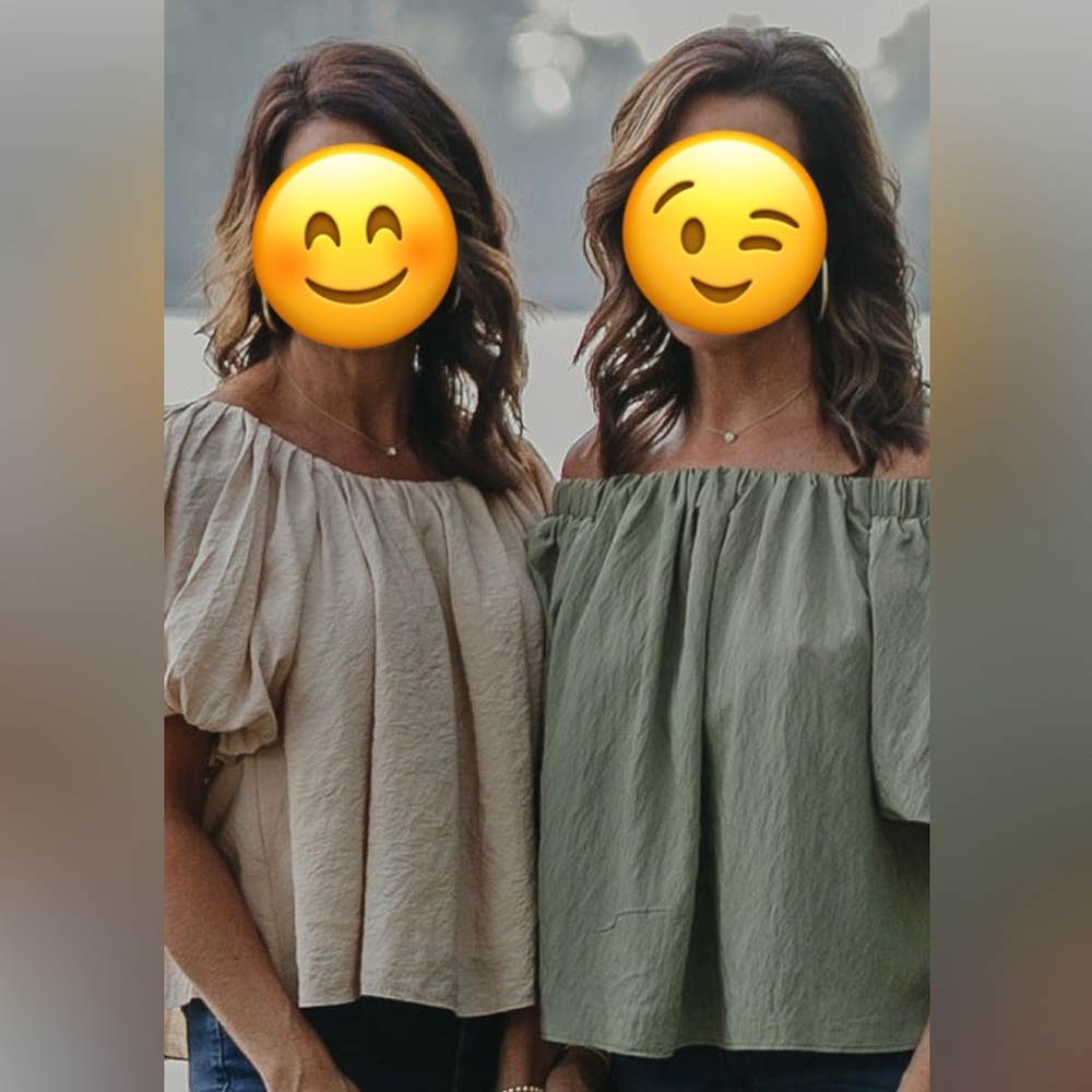 H&M Olive Green Off-Shoulder Blouse - Picture 3 of 6